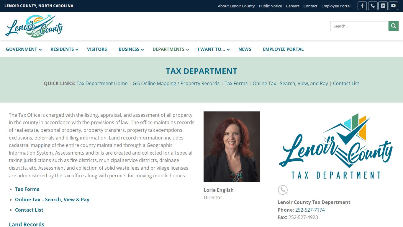 Tax Department – Lenoir County, North Carolina | Official Website